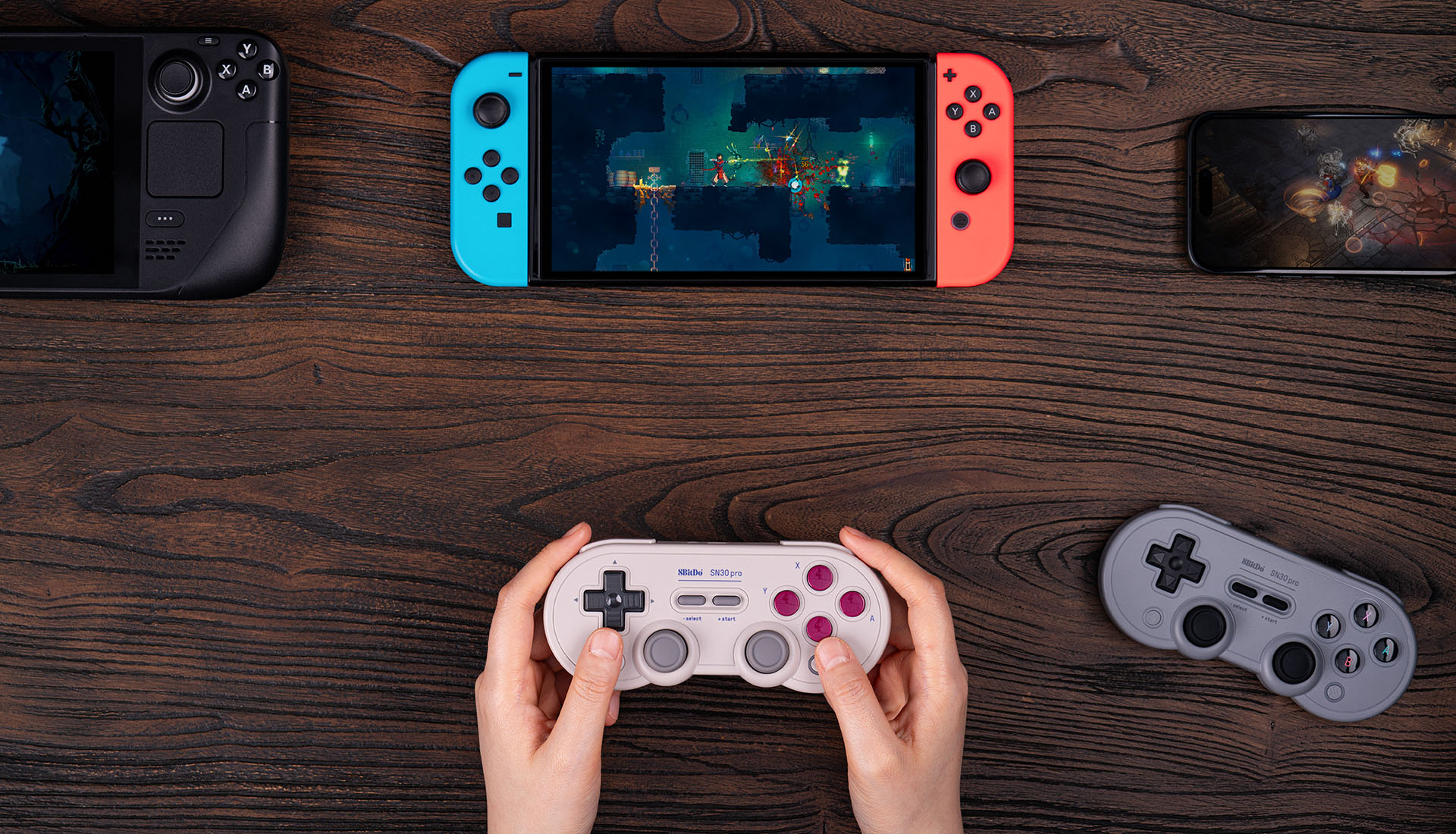 8Bitdo SN30 Pro Wireless Bluetooth Controller with Joysticks Rumble  Vibration USB-C Cable Gamepad Compatible with Switch,Windows, Mac OS,  Android