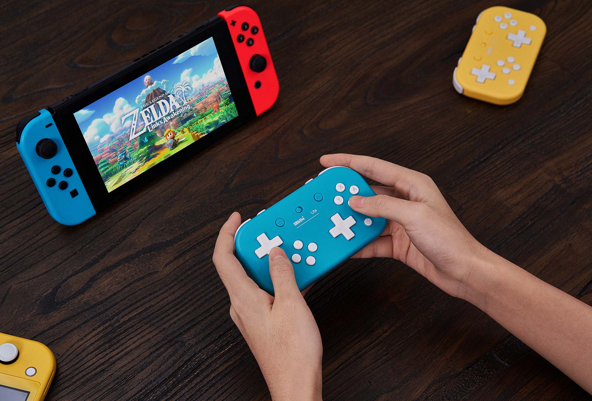 8BitDo Lite Turquoise Manette Bluetooth pour Switch Lite, Switch et Windows  - Nintendo