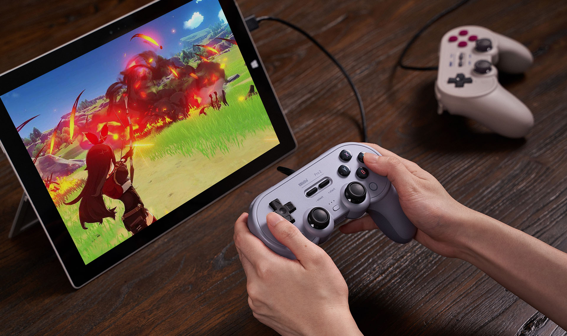  8Bitdo Arcade Stick for Switch & Windows + 8BitDo Pro 2  Controller for Multi-Platform Gaming : Everything Else