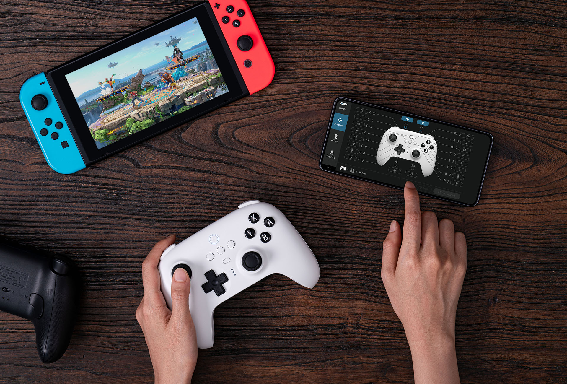 Manette 8Bitdo manette Bluetooth Ultimate pour Nintendo Switch & PC  Windows - Noire