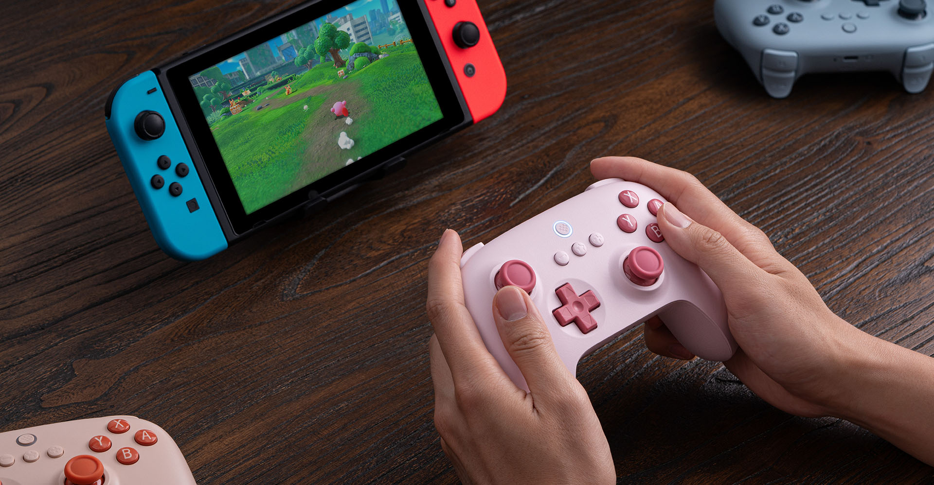  8Bitdo Ultimate C Bluetooth Controller for Switch with 6-axis  Motion Control and Rumble Vibration (Pink) : Video Games